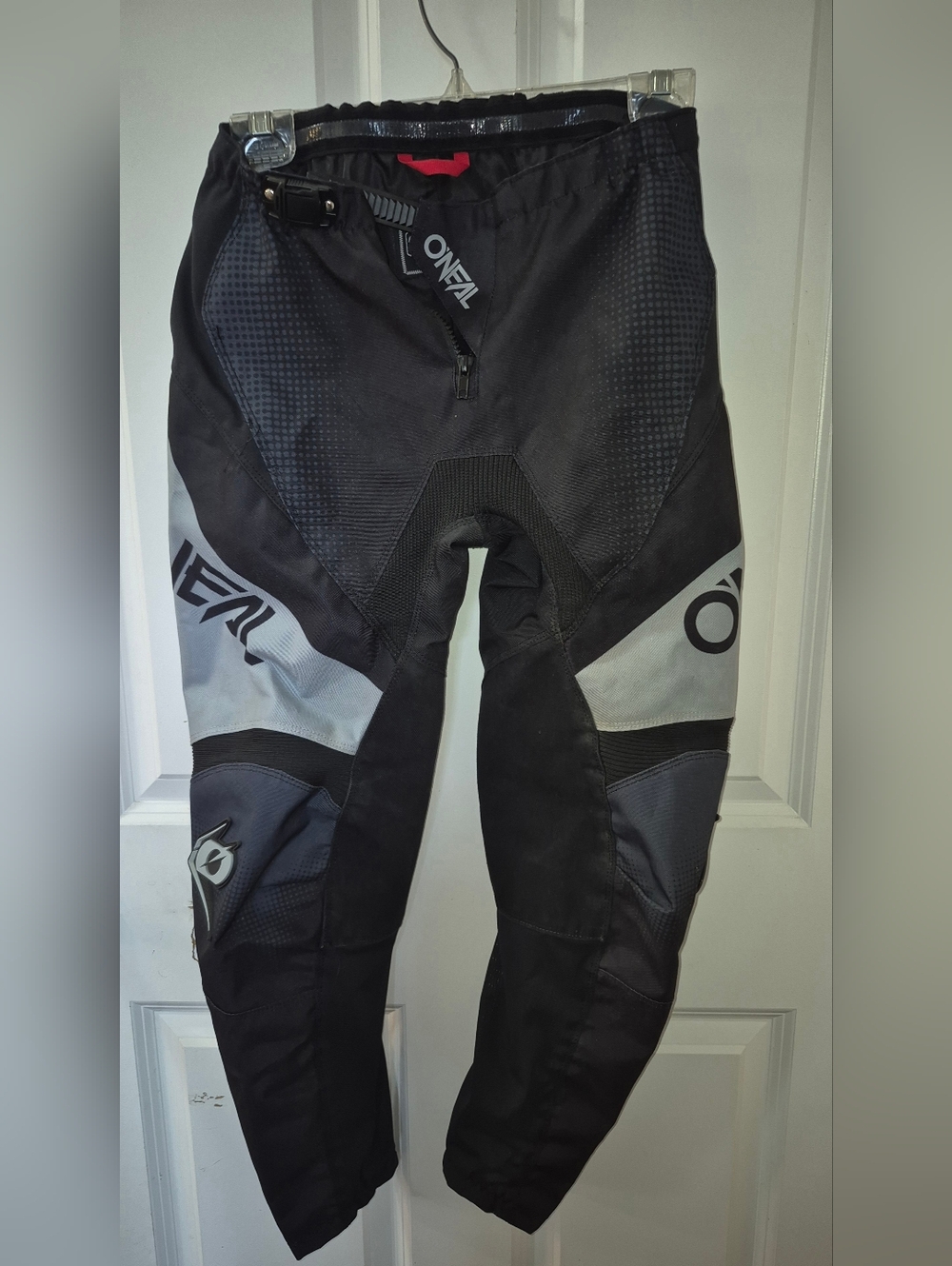 Youth Black and Gray MX Riding Pants